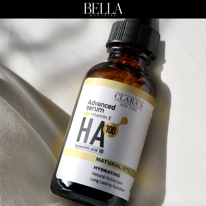 Bella Magazine Features Clara's New York Hyaluronic Acid Serum